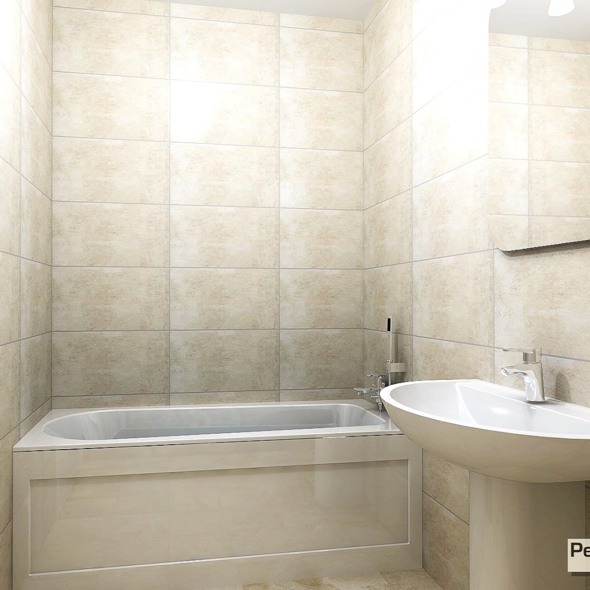 baignoire dans une salle de bains